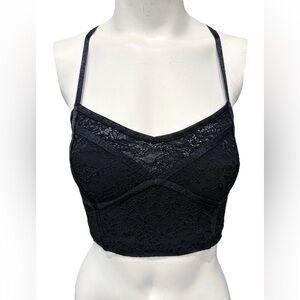 Marchesa Active Daphne Lace Bra Women’s S Black V-Neck Bralette